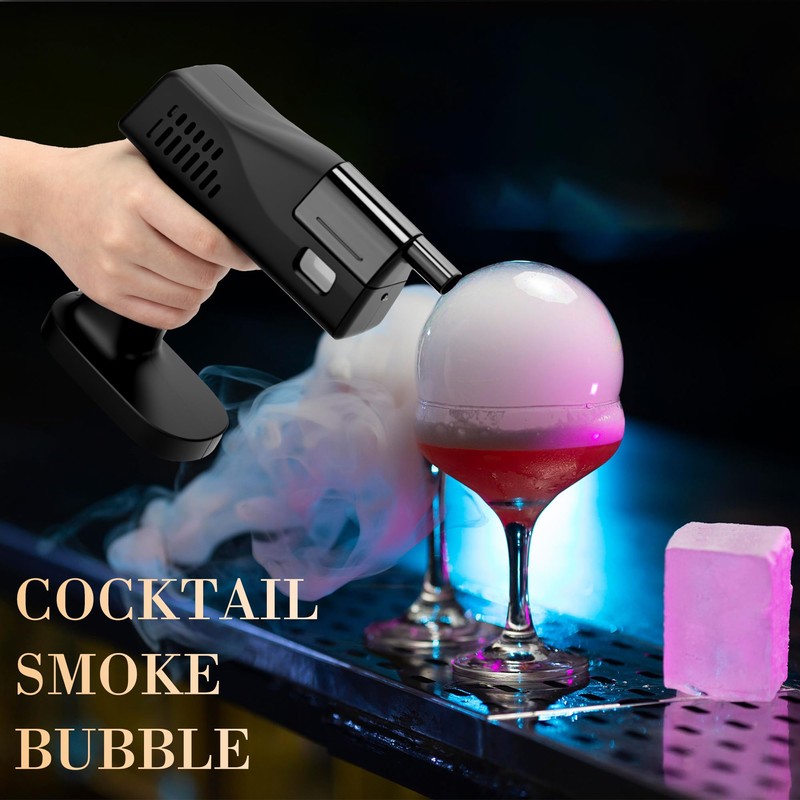Cocktail Bubble Smoke Gun Accessories, Contains 4 Hickory Flavors, 4