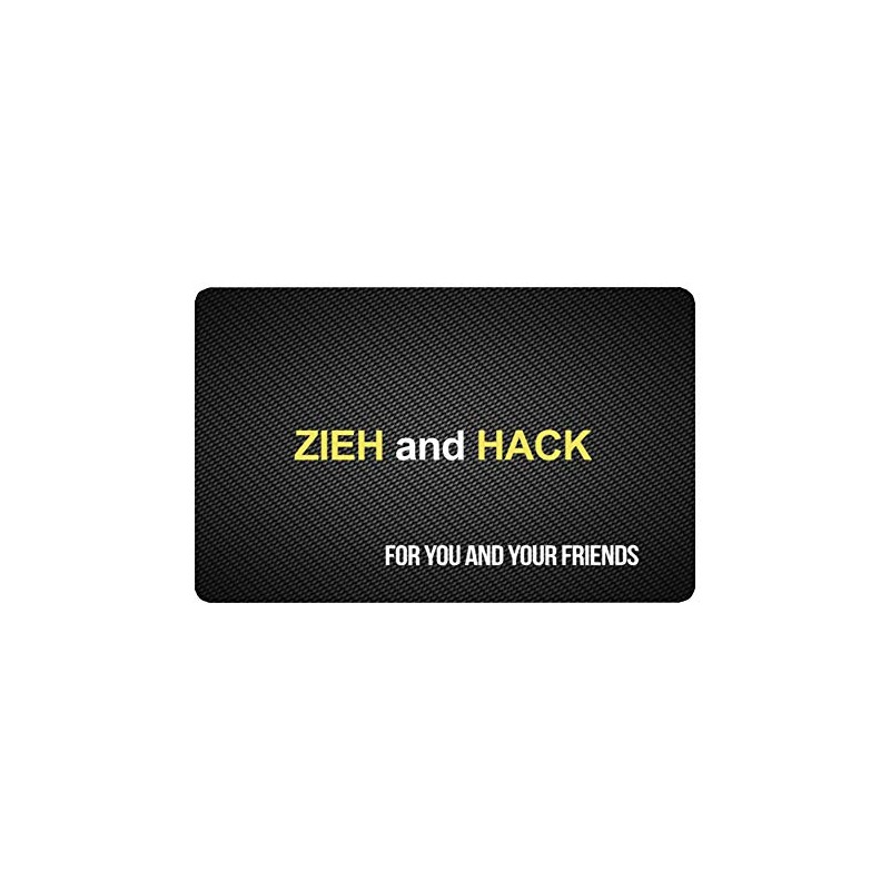 ZIEH and HACK Design Card in Carbon Look in Credit