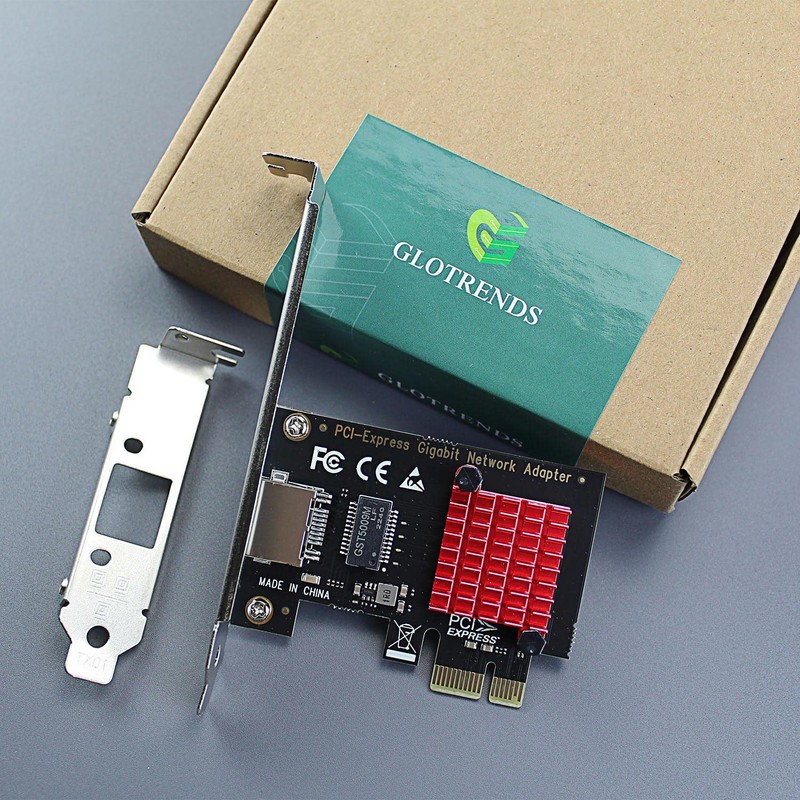 GLOTRENDS LE8111H Gigabit PCIe Ethernet Network Card, RTL8111H Chip, RJ45