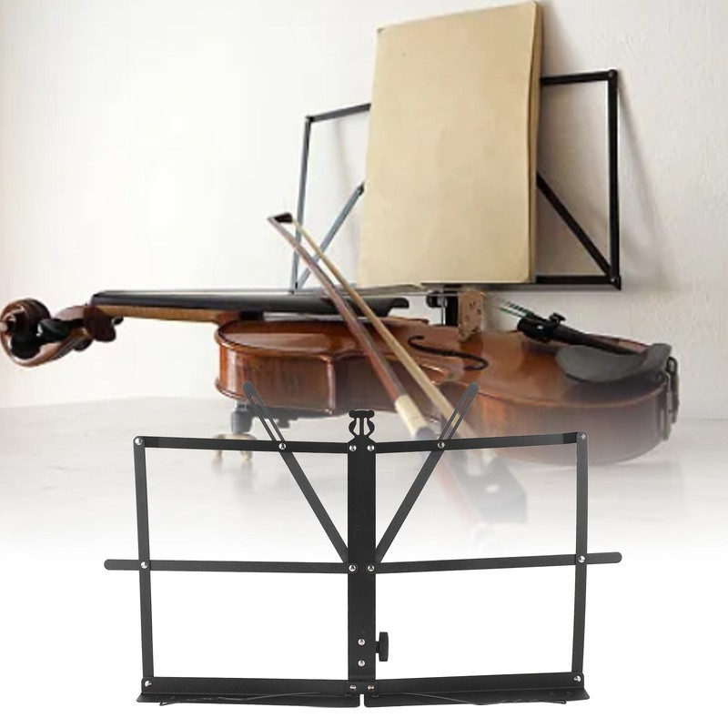 Folding Sheet Music Stand Metal Adjustable Portable Foldable Desktop Table