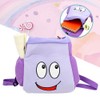 Explorer Backpack Bag Purple Smile Student Backpack Breathable Wearable Explorer