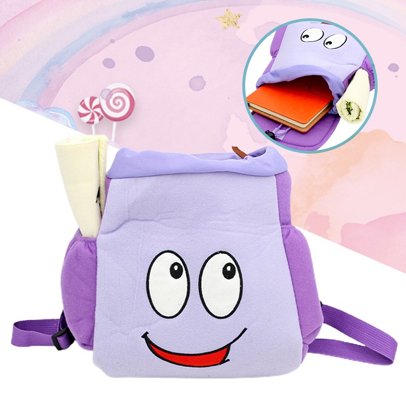 Explorer Backpack Bag Purple Smile Student Backpack Breathable Wearable Explorer