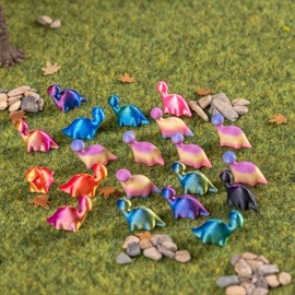 Teenzee 100pcs Mini 3D Printed Animals Tiny Animals Plastics Figures Miniature Little Small Dragon Figurines Bulk for Micro Fairy Garden Landscape Accessories Hide Crafts Decor Aquarium
