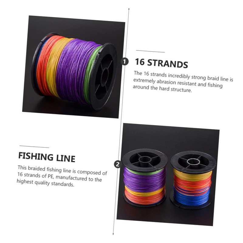 WOONEKY Strong Pe Braided Fishing Line 100m 16-Strand Low Memory