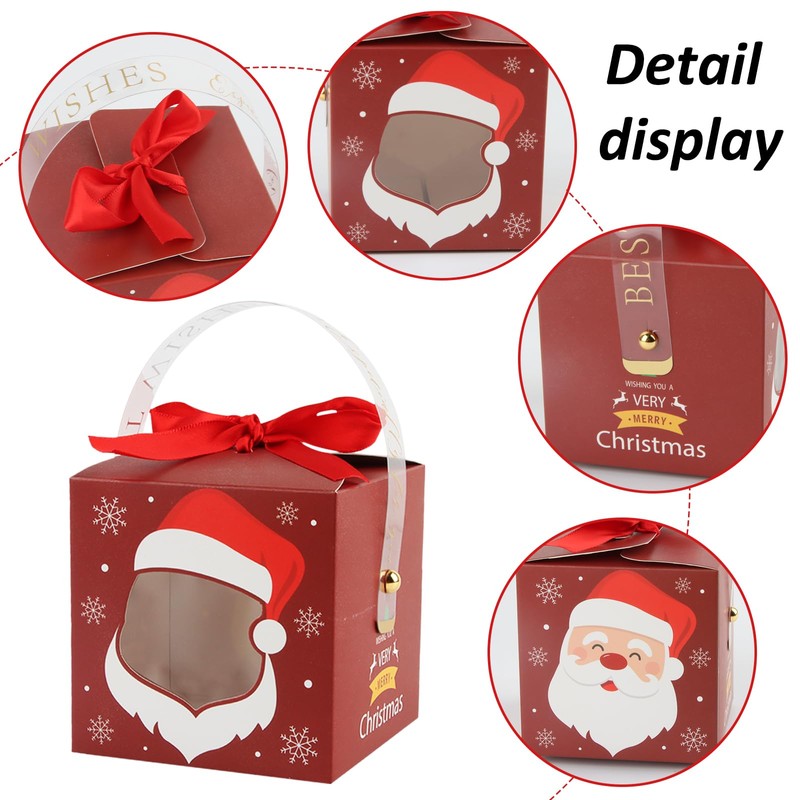 Christmas Gift Box, ACTOYS Pack of 8 Christmas Paper Boxes,