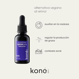 Kone Care Serum Nº 6 bakuchiol retinol vegano, ideal para piel mixta y grasa, previene brotes