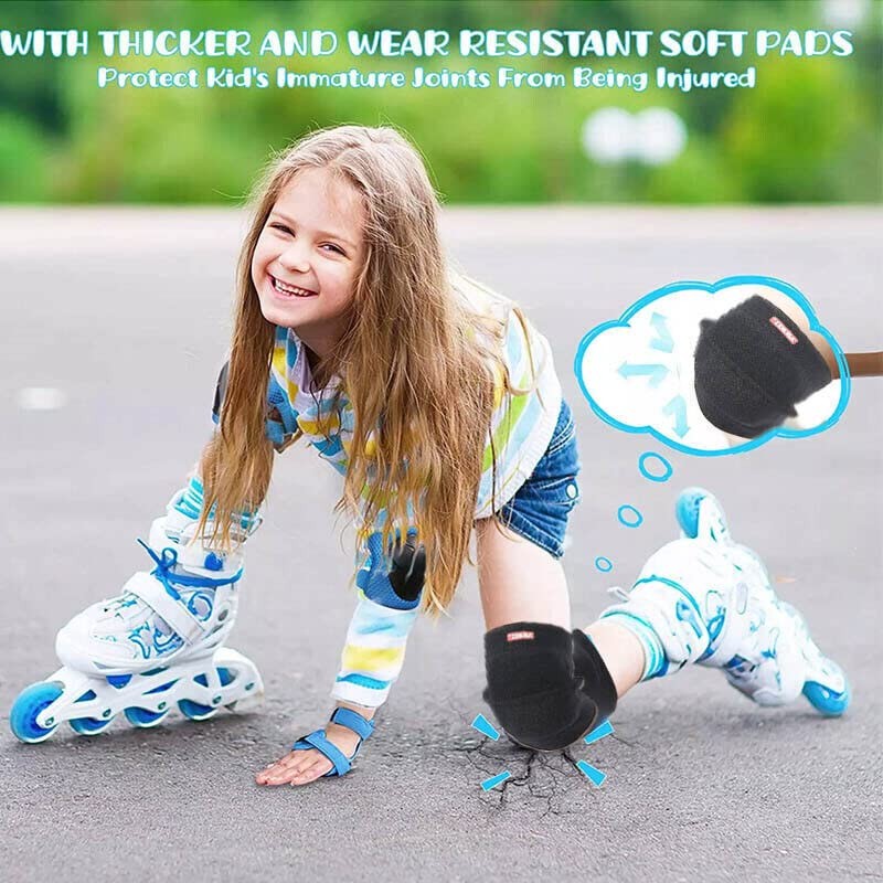 Kid Knee Pad Crash Proof Antislip Basketball Skating Protector -