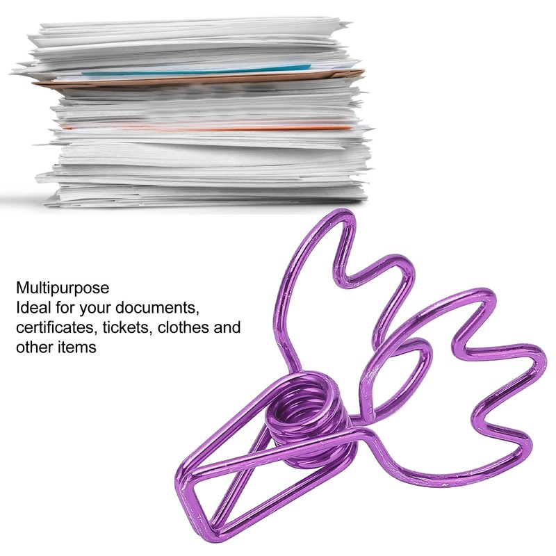 100Pcs Crown Shape Paper Clips Cartoon Cute Metal Binder Clips