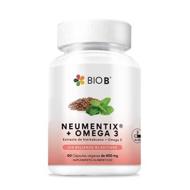 BIO B Neumentix + Omega 3 | Nootrópico Concentración y Enfoque | 60 Cáps | Enfoque Cognitivo