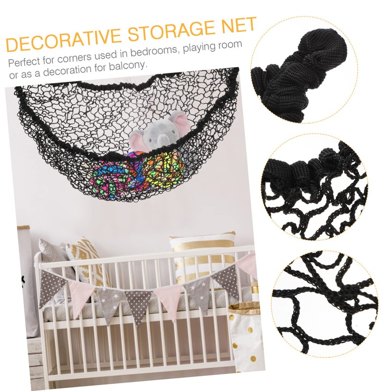 Totority Jumbo Stuffed Animal Toy Storage Hammock Polyester Mesh Easy