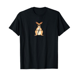 Funny Kangaroo Wearing Sunglasses Playing Flute T-Shirt