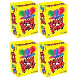 Ring Pop 4 PACK - Ring Pop Kosher Bulk Candy Lollipop Variety Party Pack - 40 Count