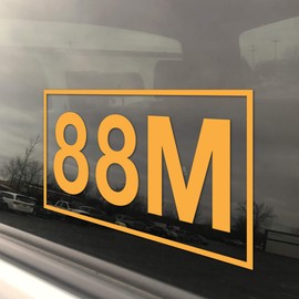 Military MOS 88M Motor Transport Operator 3x5 Yellow Heavy Duty Die Cut Vinyl Window Sticker Decal