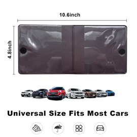 Yourkar 2PCS Car Registration Insurance Holder, Vehicle Glove Box Car Organizer with Magic Tape Closure, Driver License Keeper for Cars, Car Accessories (Big Car, Brown