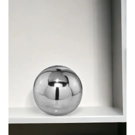 Homeroots 3" Silver Metal Decorative Orb