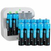 Kratax 1.5V Rechargeable Lithium AA Batteries, 12 Pack AA Li-ion