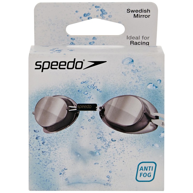Speedo Unisex Sweedish Swimming Goggles | Classic Design, White/Chrome, One