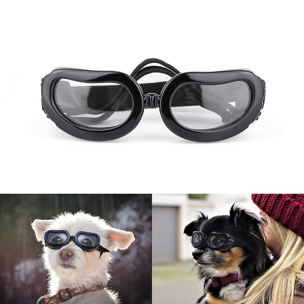 Dog Sunglasses Small Breed, UV Protection Small Dog Goggles, Wind