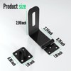 GEMASP Door Lock Hasp Latch, 90 Degree Solid Iron Safety