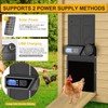 Solar Powered Automatic Chicken Coop Door, LCD Display Chicken Coop