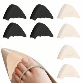 SDXCJY 8 Pairs Soft Sponge Adjustable Shoe Filler,Toe Inserts for Shoes Too Big,Toe Filler Inserts Unisex Breathable Soft,Fit One Size for Women and Men. (8Pairs, one Size)