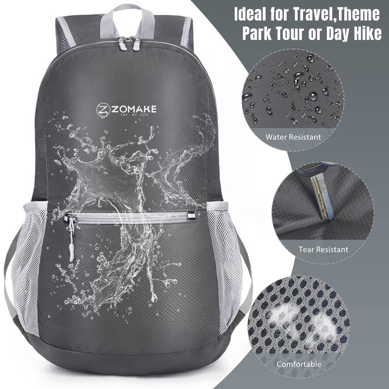 ZOMAKE Ultra Lightweight Foldable Backpack - Packable Foldable Rucksack 20L