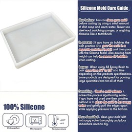18x12x2 Inch Large Silicone Mold (46x30x5cm) - Deep-Pour Platinum Epoxy Mold for River Tables, Charcuterie Boards, Resin Art - Self-Releasing Non-Stick, Dishwasher Safe, Food Grade