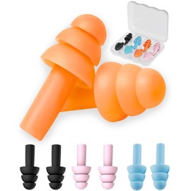 Sleeping Earplugs 4 Pairs Noise Cancelling - Soft Silicone for Snoring, Concerts, Swimming (4 Colors)