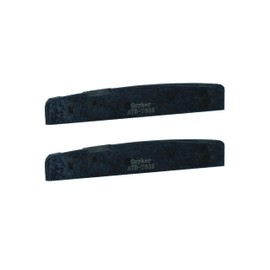 Guyker Acoustic Guitar Bone Bridge Saddle Nuts Replacement Parts Accessories for Acoustic Folk Guitar, 2 Piece, Black Lower String Pillow 76x3x12mm ATB-7632