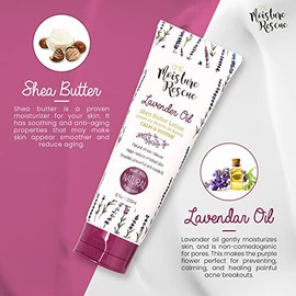 OMIC | Crema Loción Corporal Moisture Rescue | Anti Estrías | Hidratante y Calmante | Con Manteca de Karité y Aceite de Lavanda | Trata Sequedad y rojeces | Con Ingredientes Naturales | 200ml