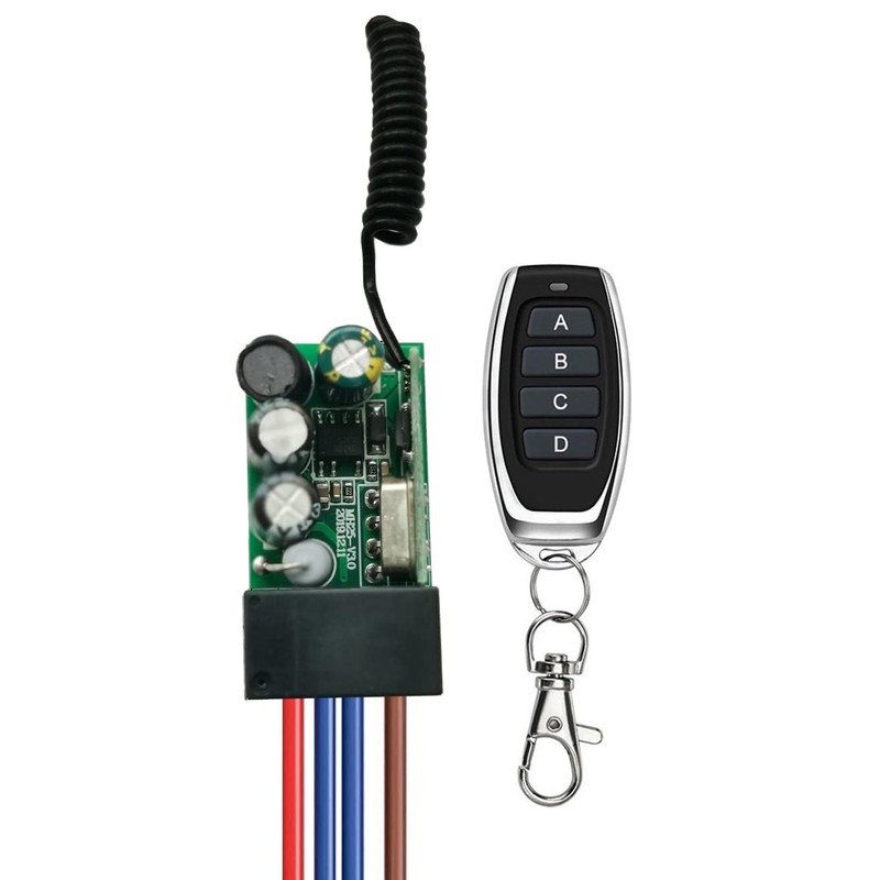 4 Way Mini Remote Control Switch,AC 110V/120V/220V/240V/10A Relay ON/Off Switch