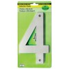 Hy-Ko 6” Classic Reflective Plastic House Number, Modern Raised Numbers