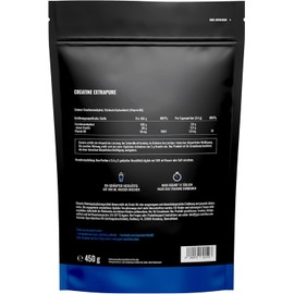 CREATINE (CREATINE) POWDER - Creatine Monohydrate Powder - Ultra High Purity Without Additives - Laboratory Tested - Storage Bag - Vegan (0.47 Kg))