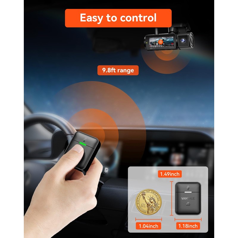 Vantrue Remote Control for Vantrue E1, E2, E3, E360/ACE, N4