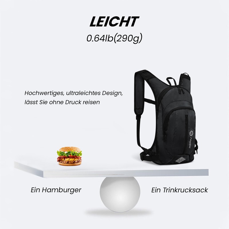 Nepest Hydration Backpack 8L - Bicycle Backpack & Ski Backpack