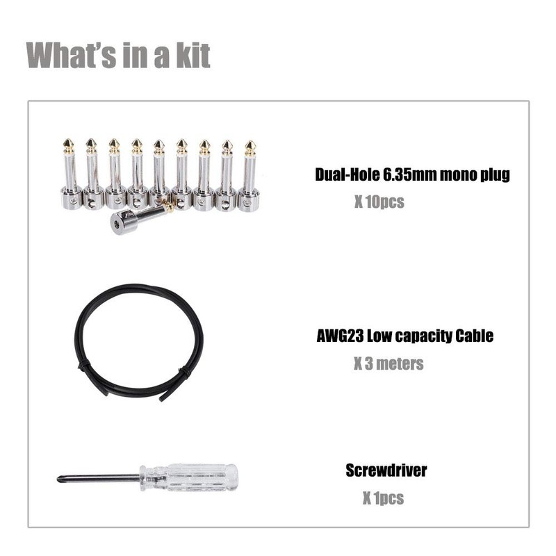 IVU Creator Solderless Patch Cable kit Solder Free Pedalboard Cable