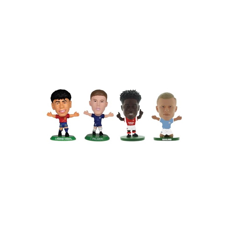 SoccerStarz Global Superstars - Yamal, Palmer, Saka & Haaland Set