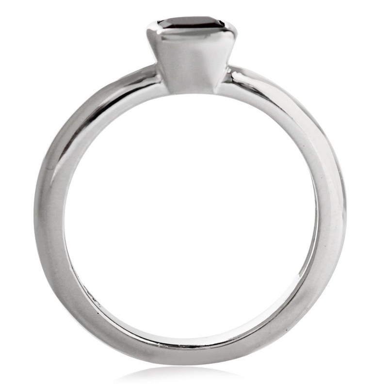 Silvershake Cushion Cut Garnet 925 Sterling Silver Stack Stackable Solitaire