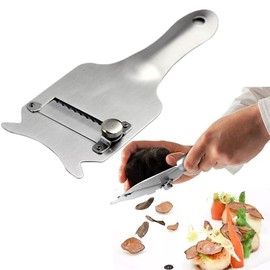 Truffle Slicer, Adjustable Stainless Steel Slicer, Cheese Slicer, Multifunctional Vegetable Slicer, for Truffles, Fine Mushrooms, Parmesan/Radishes, Wafer Thin Slices, Housewarming Gift, Silver