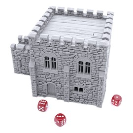 Norman Square Keep by Printable Scenery, 3D Printed Tabletop RPG Scenery and Wargame Terrain 28mm Miniatures