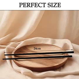 ASelected 20 paia di bacchette per sushi bacchette cinesi per mangiare, lavabili in lavastoviglie, in lega, 24 cm, bastoncini antiscivolo per pasta di riso sushi e altro ancora