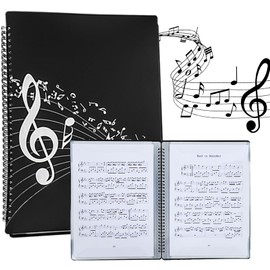 A4 Music Folder, Plastic Music Folder with 40 Pages Music Folder, Waterproof Music Folder, Music Stand, Presentation Folder Music Folder for Sheet Musicians