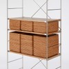 MUJI 47381306 Overlapping Rattan Rectangular Basket, Medium (V) Approx. Width