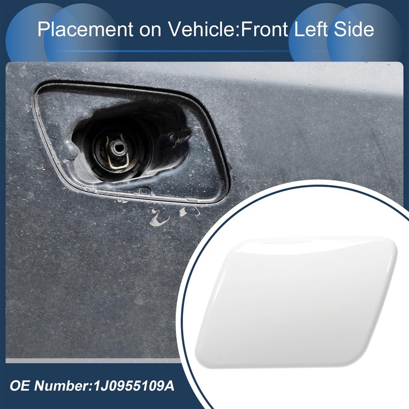 INFINAUTO Front Left Bumper Headlight Washer Nozzle Cover Cap No.1J0955109A