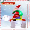 COMIN 7 FT Long Christmas Inflatables Santa Clause Outdoor Decorations
