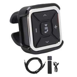 Bluetooth Media Button with Steering Wheel Mount, Fingertip Wireless Bluetooth Remote Control, Wireless Music & Volume Control for Car