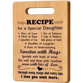 Daughter Gift from Mom Dad, Cutting Board Gifts for Daughter, Unique Christmas Birthday Gifts for Daughter, Daughter Gift Ideas for Mother's Day Christmas Thanksgiving