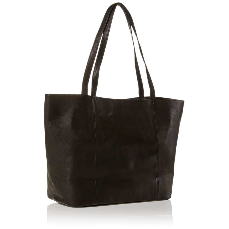 Piel Leather Tote, Black, One Size