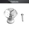 MroMax 2Pcs 30mm Faux Bling Crystal Dresser Door Pull Handle