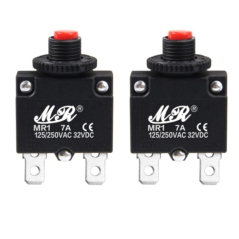 RKURCK 7 Amps Thermal Circuit Breakers 125/250V AC 32V DC
